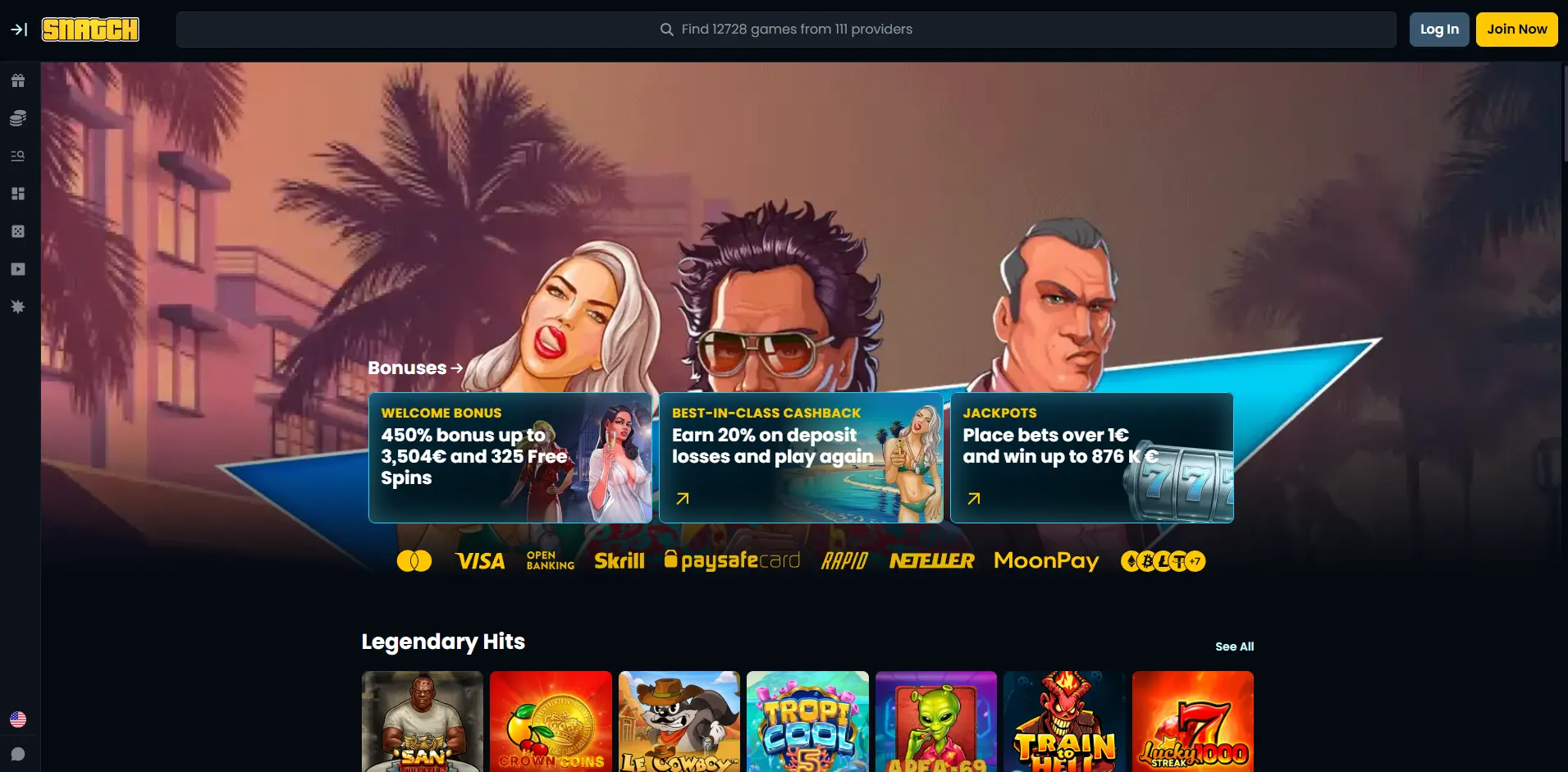 Snatch Casino Screen